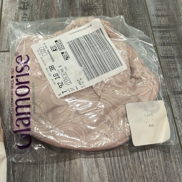 Glamorise Wonderwire Front Close Cafe Lace Bra Lot NEW 46B - Picture 3 of 4